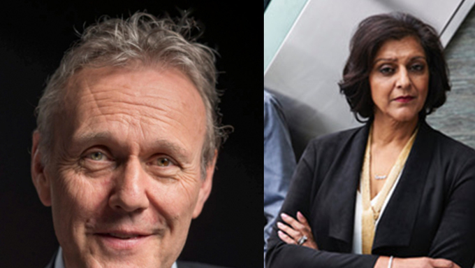 Meera Syal and Anthony Head in The Split!