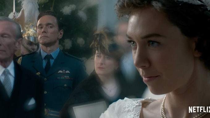 Vanessa Kirby and Ben Miles in The Crown